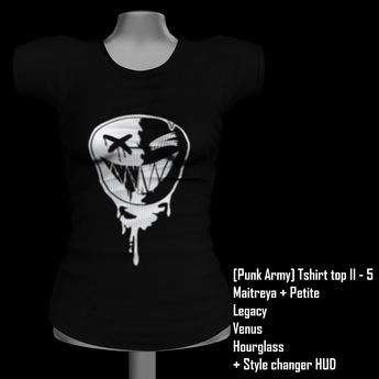 Second Life Marketplace - [Punk Army] Tshirt top II - 5